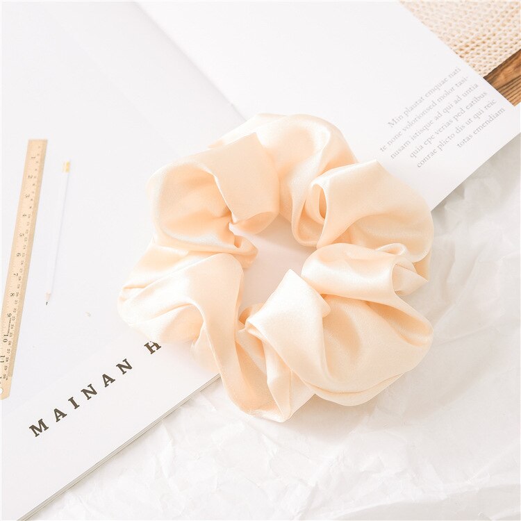 Women Satin Silk Hair Tie Elastic Scrunchies Ponytail Holder Hair Rope Rings Christmas Hair Accessories: 6