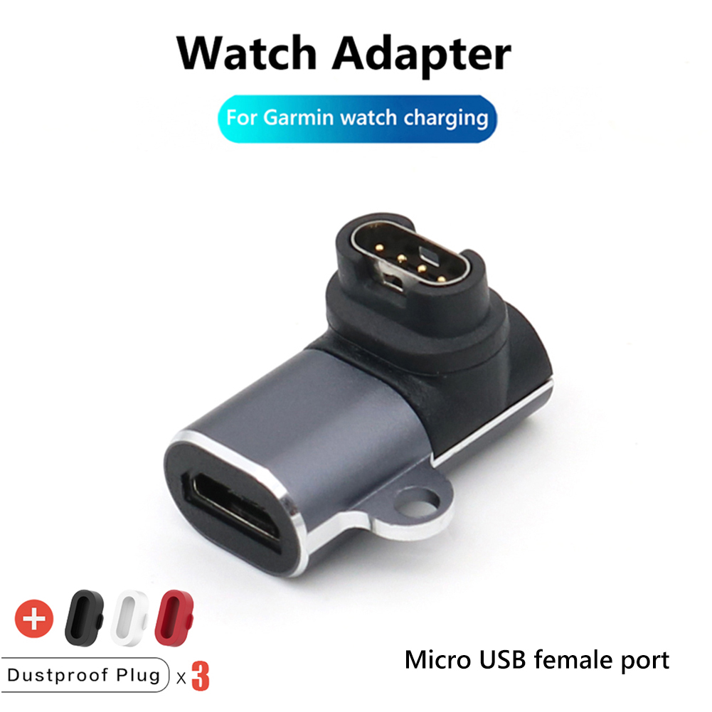 Oplaadkabel Adapter Voor Garmin Fenix 7 6 5 7x6x Vivoactive 3 Forerunner 955 935 745 255 Oplader Plug Type C/Micro USB/8 Pin: Army Green