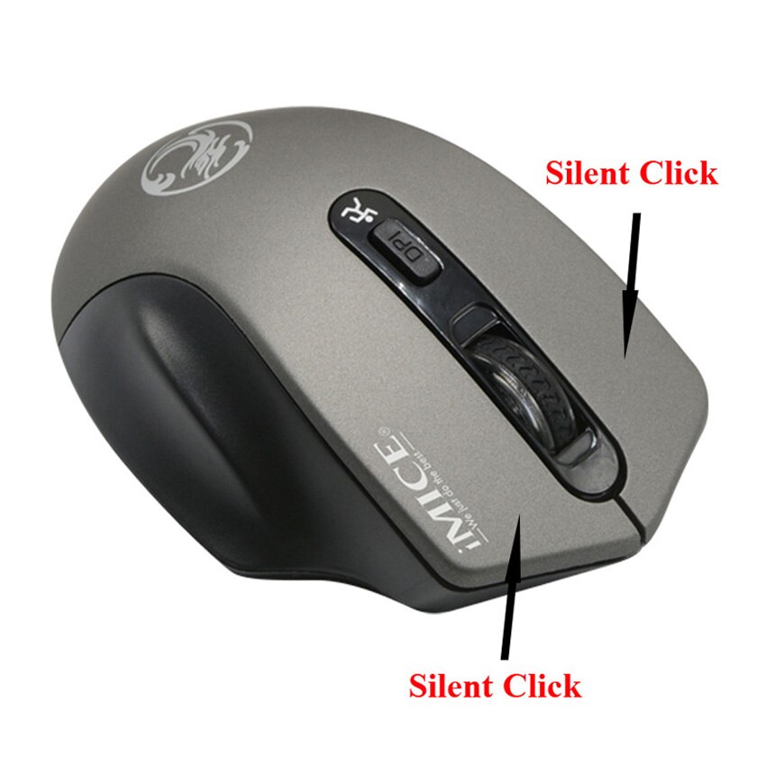 Cichy przyciski bezprzewodowa mysz 2.4 ghz oszczędzania energii optyczne minikomputer mysz myszy bezprzewofowe odbiornik USB dla PC Laptop Notebook