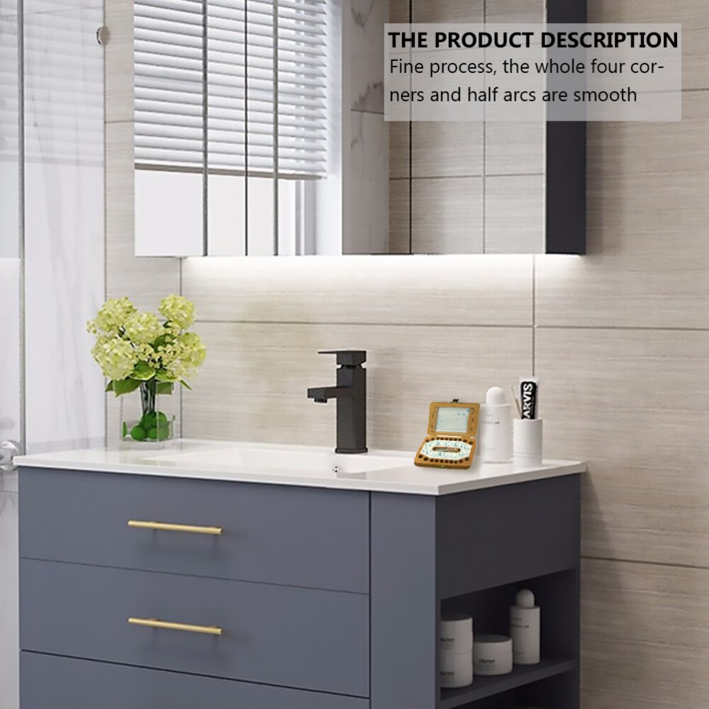 1 Set of Baby Teeth Keepsake Box Wooden Deciduous Tooth Storage Box for Baby