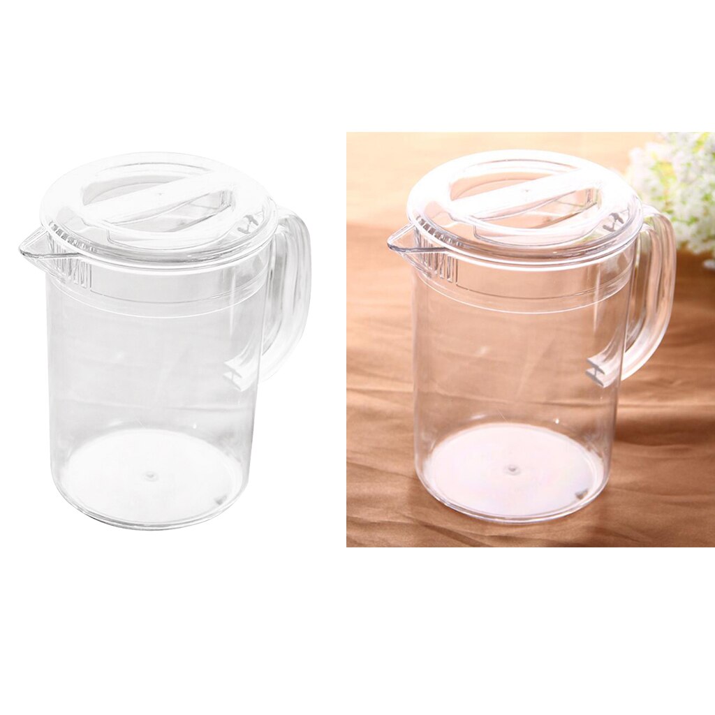 2x Water Beverage Pitcher with Handle Lid for Homemade Juice Iced Tea 1.5L