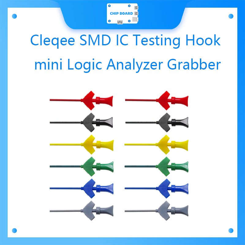 Cleqee Smd Ic Testen Haak Mini Logic Analyzer Grabber Interne Spring Probes Clips Jumper Sluit Dupont Test Lead Accessoire