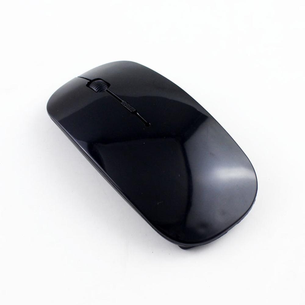 2.4Ghz Draadloze Muis Geluidloze Computer Bluetooth Muis Pc Mause Ergonomische Muis Usb Optische Muizen Voor Laptop Pc: Black