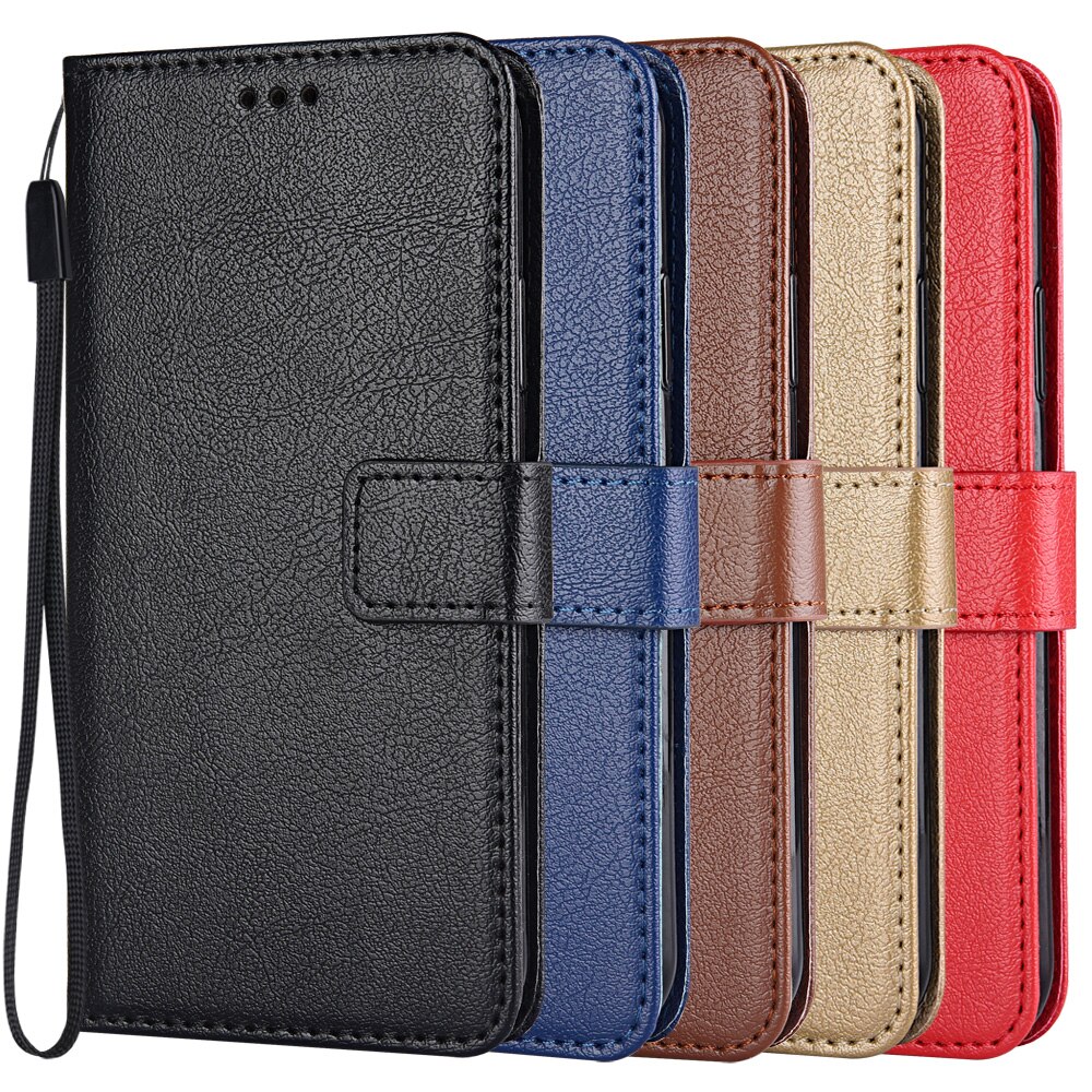 Flip Wallet Pu Leather Case Voor Realme C3 RMX2027, RMX2020, RMX2021 Funda Stand Zakelijke Telefoon Holster Streep Bescherm Cover