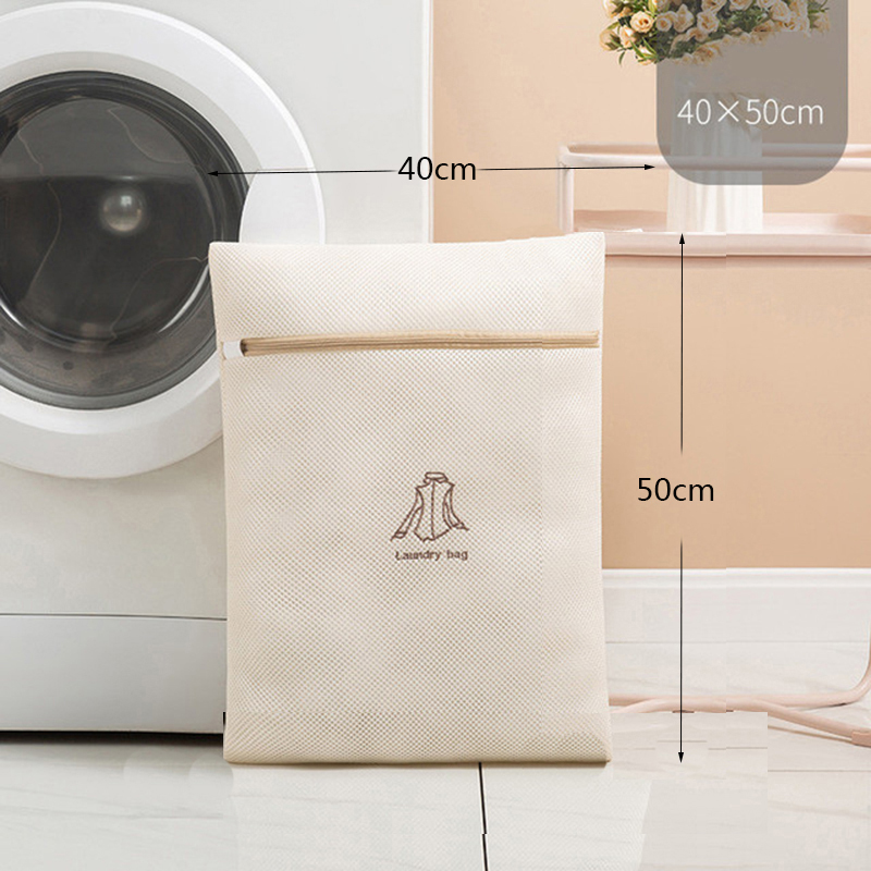 Mooie Beige Waszak Exqusite Geborduurd Patroon Voor Ingedeeld Wassen Fijne Mesh Wassen Tassen In Machine: A Medium