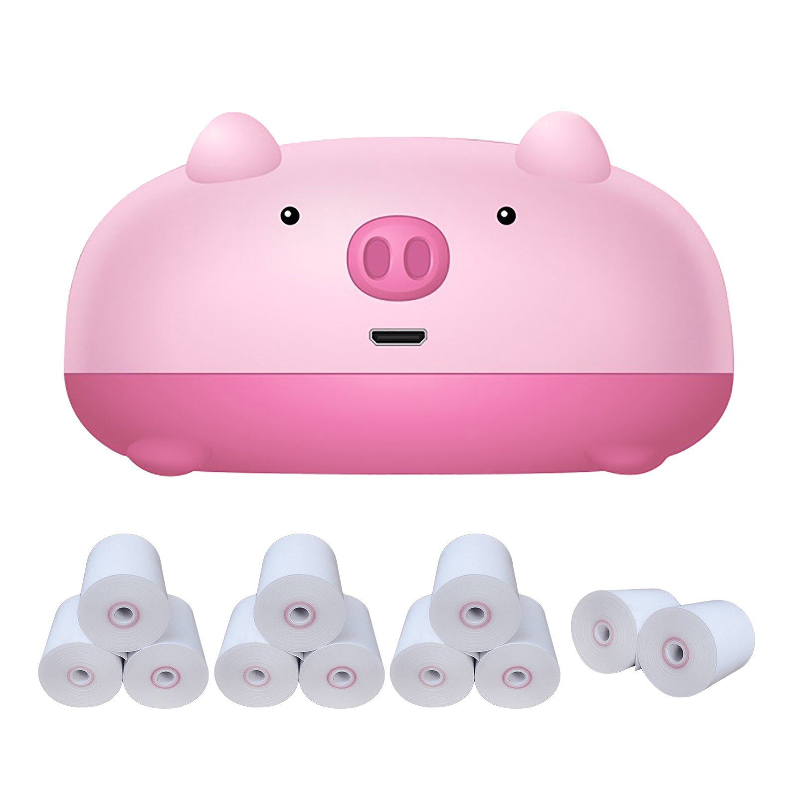 Mini Portable Thermal Portable Bluetooth Printer 57mm Mini Wireless Pos Image Photo Printer For Phone Android Ios Printers: Pink