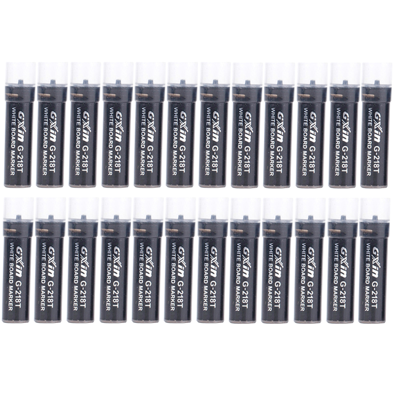 10 Stück löschbares Whiteboard-Marker-einstellen, Stift, trocken abwischbares Schild, 24 Stück Tinte, nachfüllbar, Büro, Schulbedarf, Studentengeschenk: Weiß