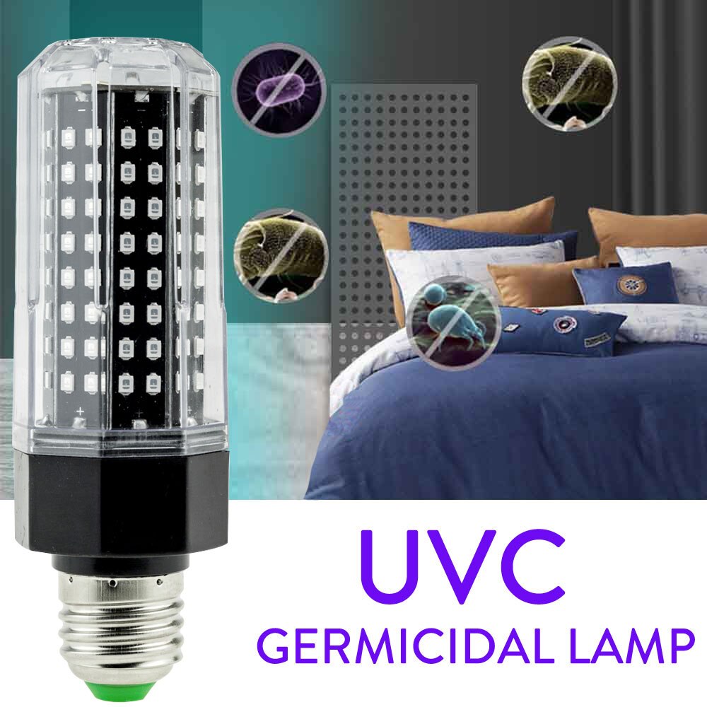 20W Uv Lampe Germicide UVC Stérilisateur Lumière Bullbs 275nm 140 Led E27 E14 B22 pour La Maison Four Frigo Désinfection