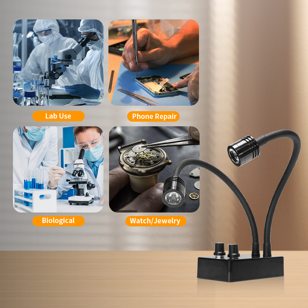 LED Microscope Light Source Gooseneck Lamp Illuminators for Industrial Camera Digital Microscope Phone Soldering Repair Welding