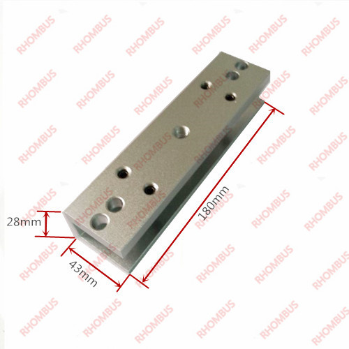 Aluminium U-bracket for 280kg E-magnetic Lock Used F/ Frameless Glass Door