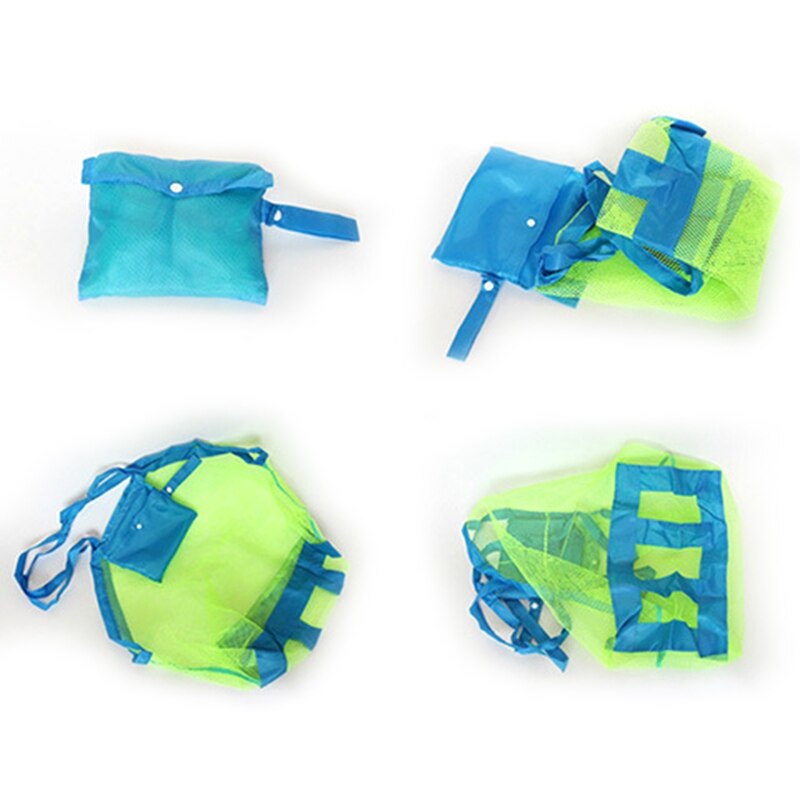 Kinderen Strand Mesh Speelgoed Zak Kinderen Vouwen Zand Weg Netto Tote Outdoor