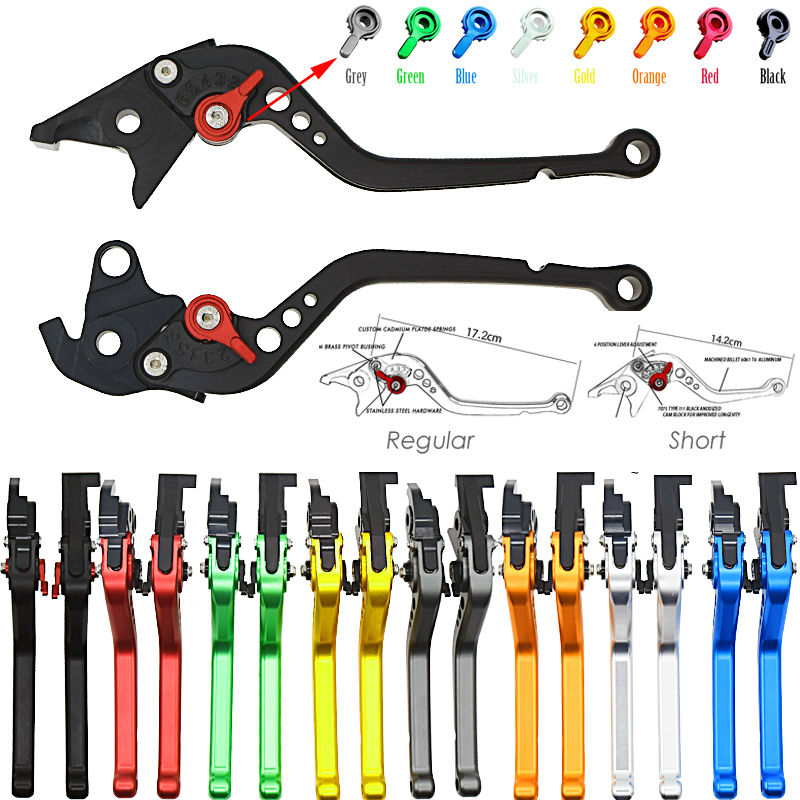 Kort og lang til yamaha yzf 600 r6 2005 2006 yzf 1000 r1 2004 yzfr 6 yzfr 1 motorcykel justerbare cnc bremse koblingshåndtag