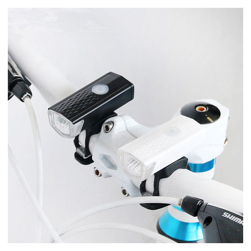 Cykellygte usb genopladelig 300 lumen 3 mode cykel forlygte 6000k vandtæt cykellygte lommelygte