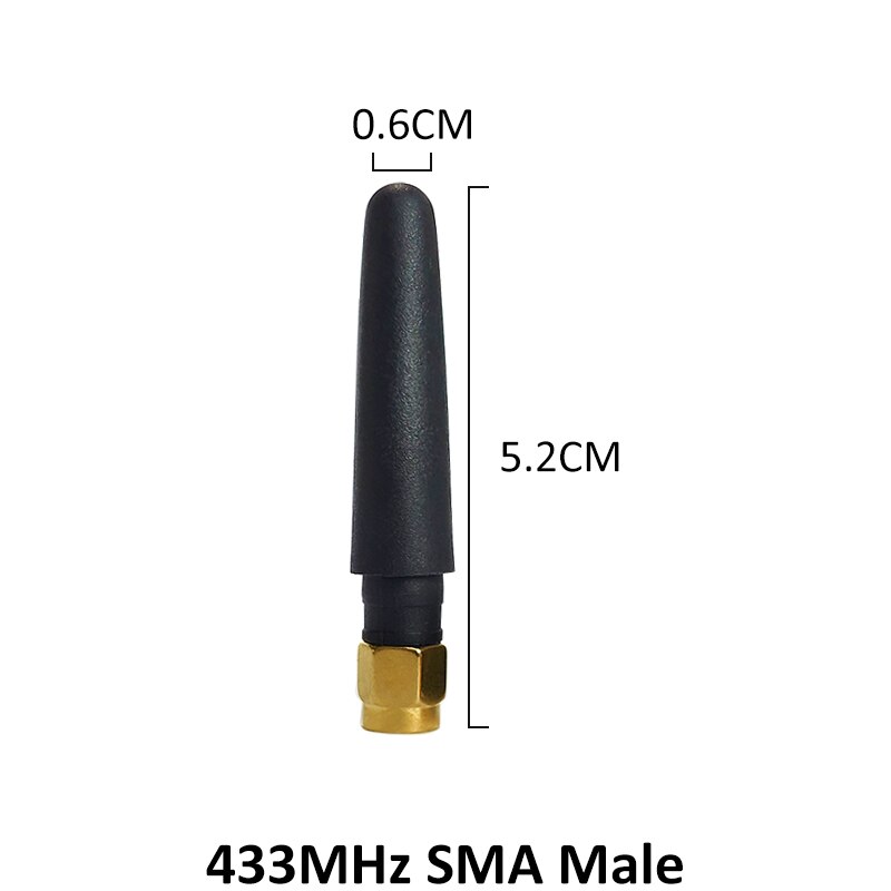Antenas 433 MHz SMA Macho - Pack De 2 Unidades, 3dBi Omnidireccionales, Para Routers, Hogar Inteligente Y Controles Remotos