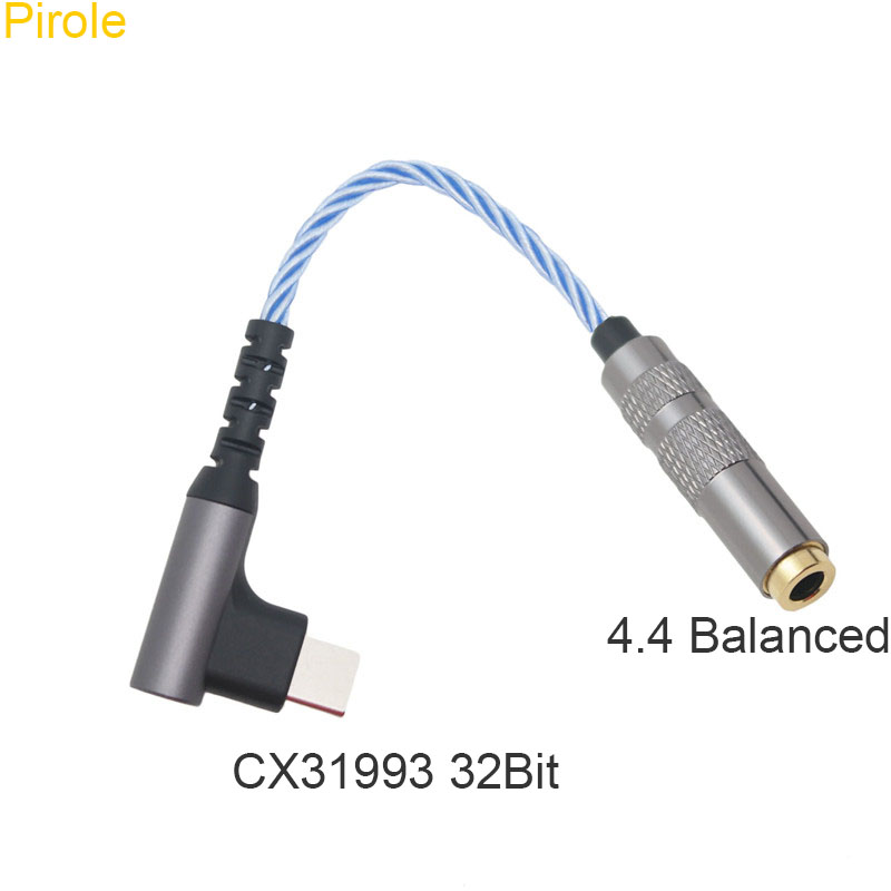 Dac Type-c naar 4.4 vrouwelijke adapter audiokabel CX31993 32bit/384khz geschikt voor telefoon