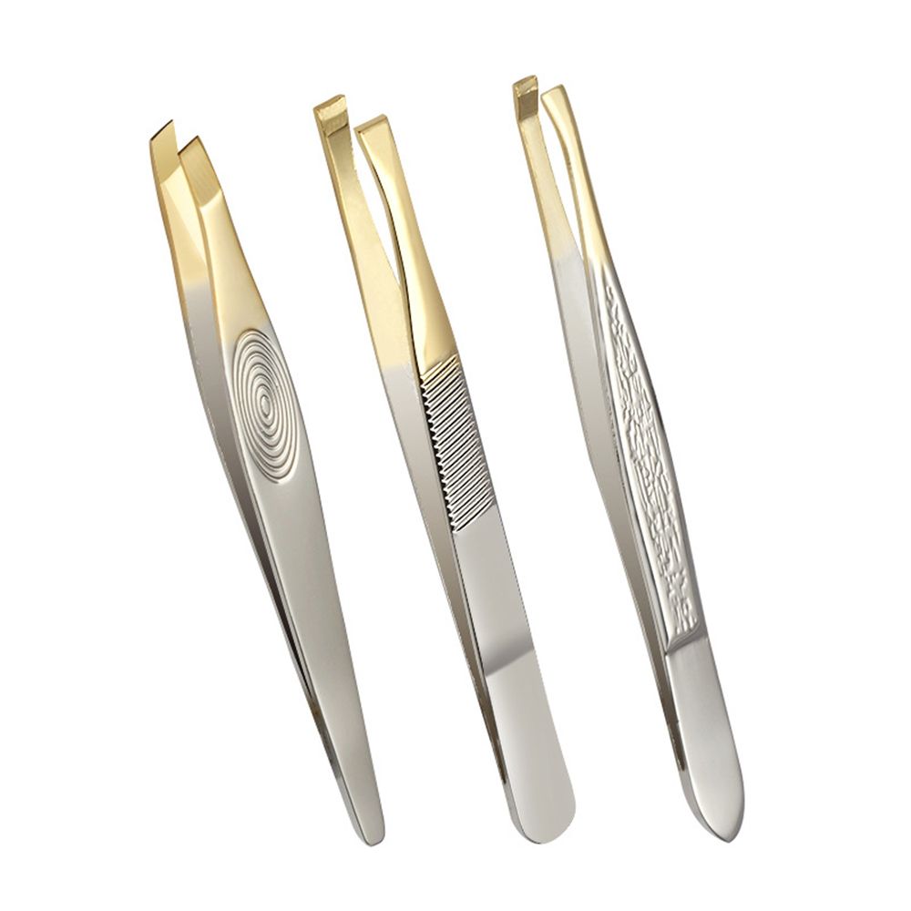 1PC Edelstahl Slant/Spitze/Flache Augenbraue Pinzette für Gesichts Haar Eingewachsene Haar Removal Tool Pinzette Für zupfen Augenbrauen