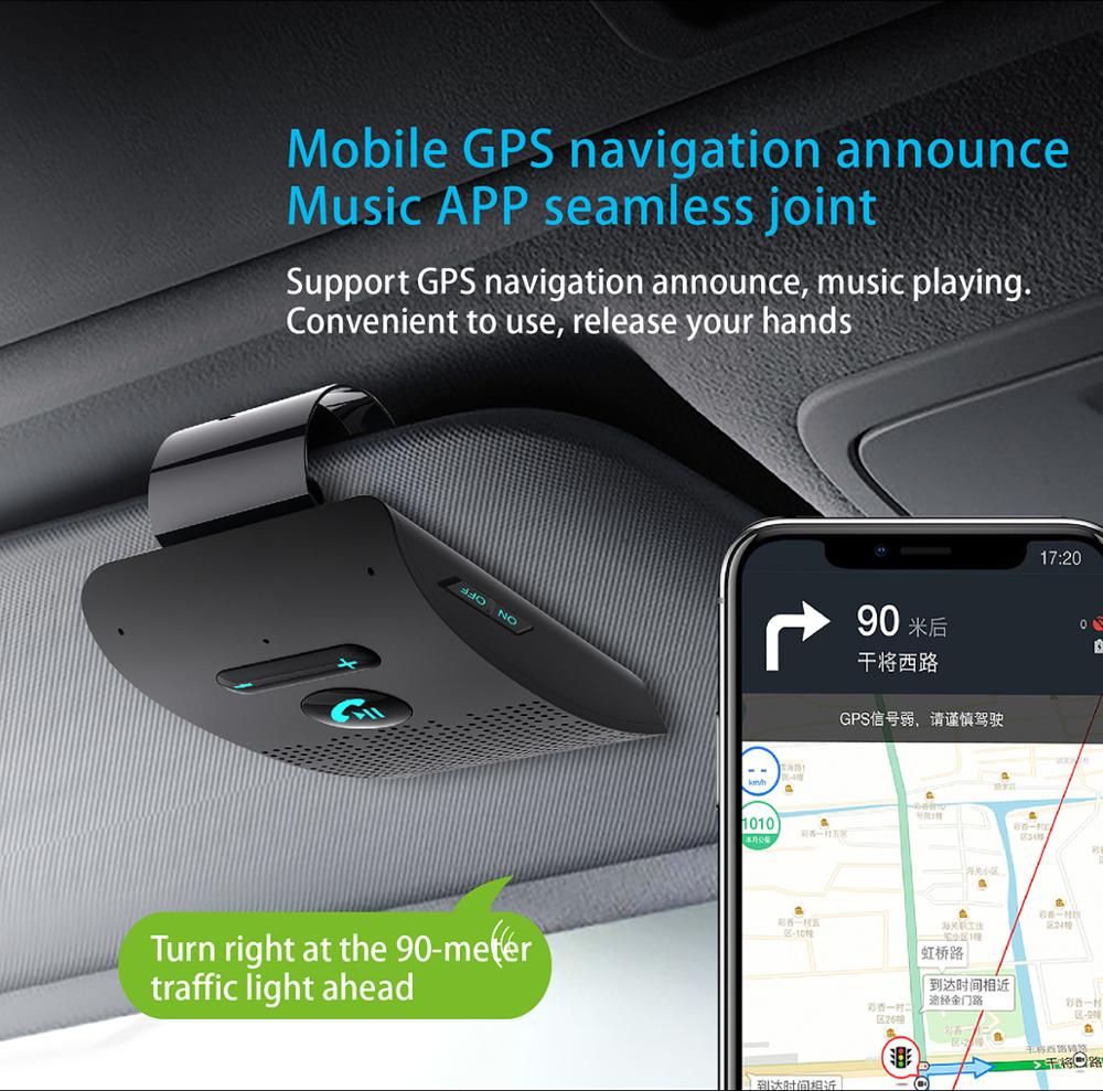 ! Car bluetooth handsfree kit sun visor wireless Speakerphone multi-point hands free speaker manos libres coche sp09