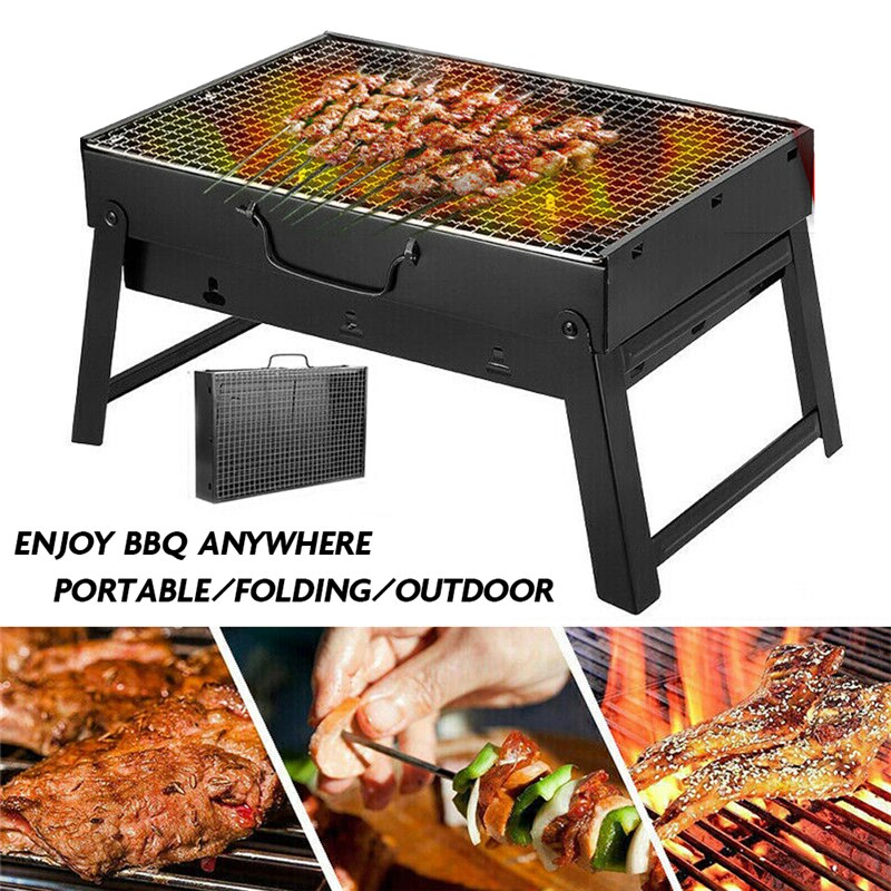 Opvouwbare Bbq Grills Patio Barbecue Houtskool Grill Kachel Rvs Outdoor Camping Picknick Barbecue Bbq Accessoires Gereedschap