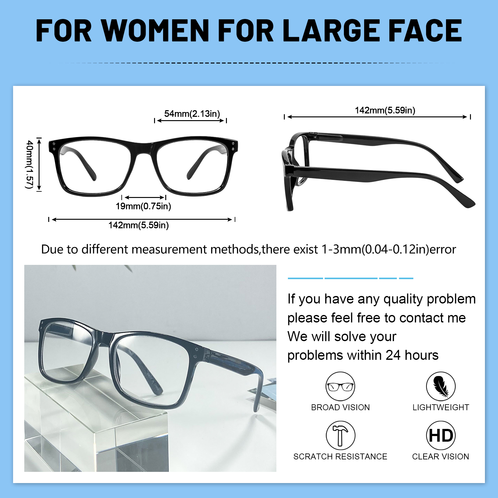 Reading Glasses For Men Hyperopia Optical Eyeglasses Frame Rectangle Presbyopia Glasses Classic Eyewear Magnifying Readers +1.0