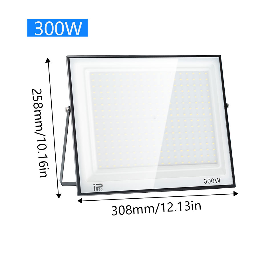 Projecteur LED IP66 AC175-265V 20W 30W 50W 70W 100W 150W200W300W, projecteur extérieur étanche en verre trempé pour éclairage de Garage: blanc chaud / 5600 K