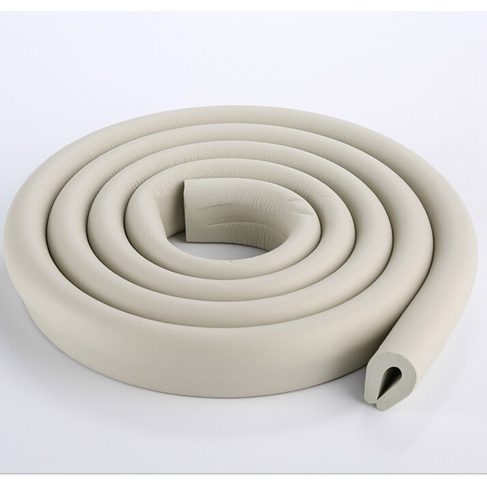 U Shape Children Safety Products 2M Baby Bumper Strip Baby Safety Corner Protector Table Edge Corner Guards Cushion Strip: Gray