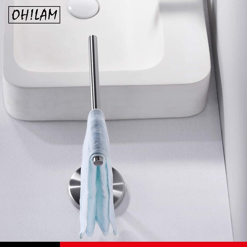 Movable Free-Standing Hand Towel Holder Standing Tree Rack 304 Black Bath Towel Stand Bathroom Towel Hanger Vanities Countertop