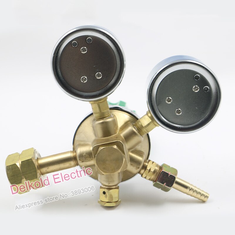 Hydrogen pressure regulator valve pressure gauge