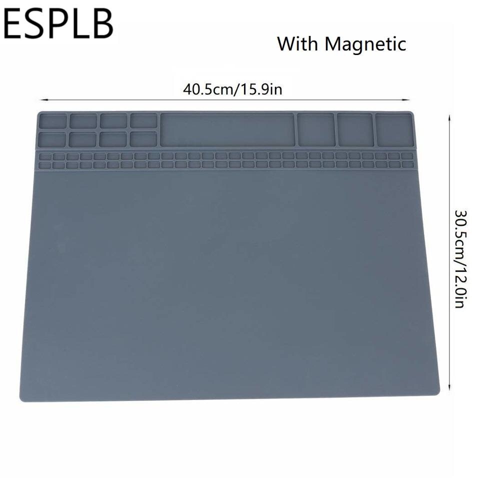35cm*25cm/405mm*305mm Insulation Pad Heat-resistant BGA Soldering Station Work Pad Desk Mat Platform Repair Tools with Magnetic: 405mm Magnetic