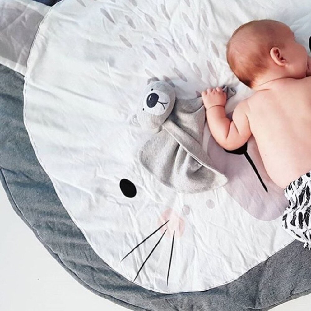 Ins bebis djur klättermatta spädbarn lekmattor barn krypande matta golvmatta babysängkläder kaninfilt bomull spädbarnsmatta