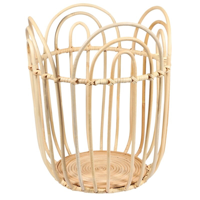 Rattan Storage Basket Clothing Storage Basket Handmade Rattan Laundry Basket,Home Decoration Rattan Vrafts: Default Title