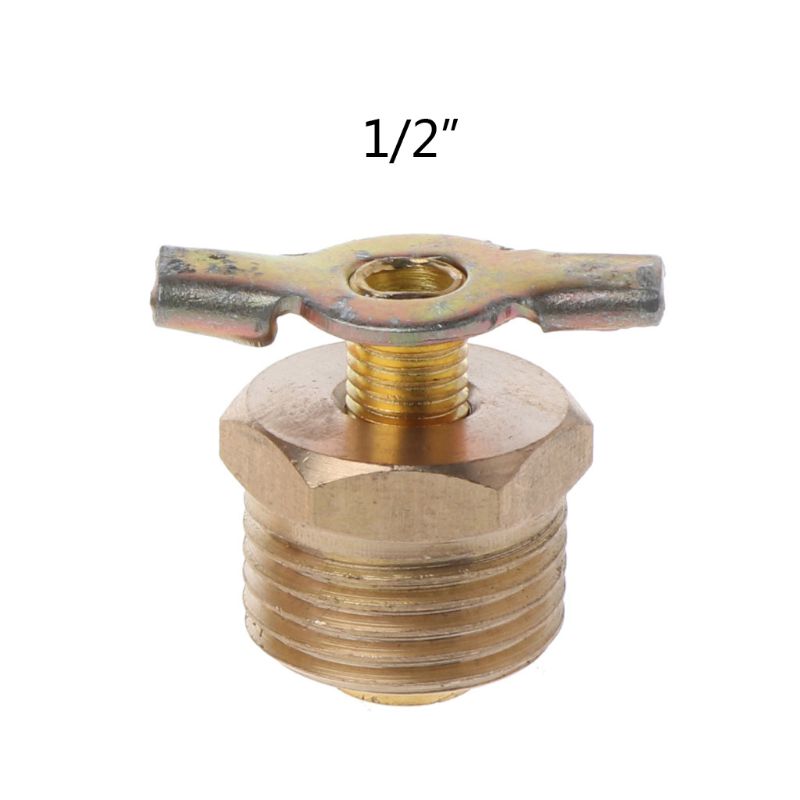 NPT 1/4" 3/8" 1/2‘’Solid Brass Drain Valve Compressor Air Tank Port Fittings Petcock Water Drain Valve Replacement Part