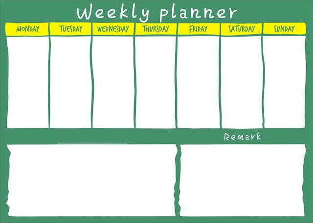 42*30cm veckoplanerare magnetisk whiteboard kontor skolkalender klistermärke raderbart kylskåp skriva ritning anslagstavla: 4230 jhb 04