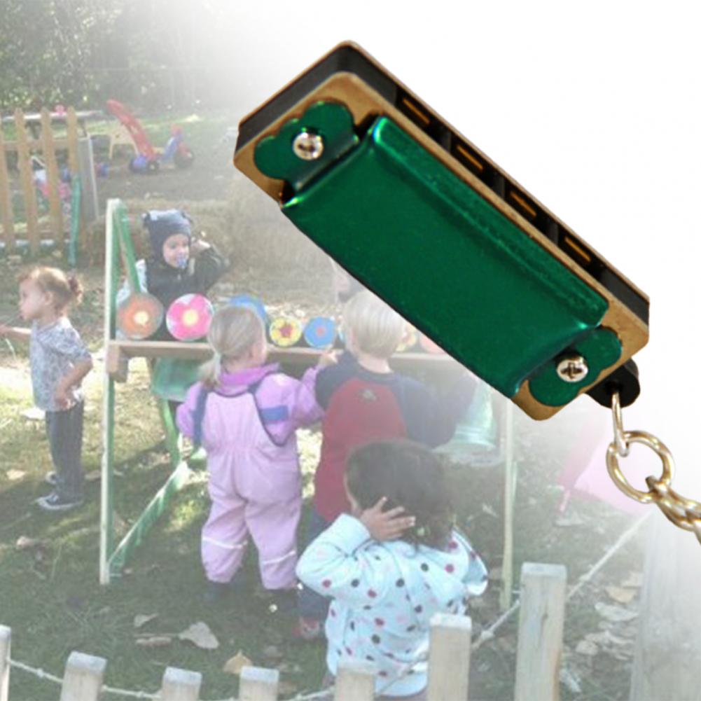 Mini colgante de Harmonia de 8 tonos y 4 agujeros para niños, armónica pequeña, canciones removibles, instrumentos musicales para niños, colgante para de vacaciones para estudiantes