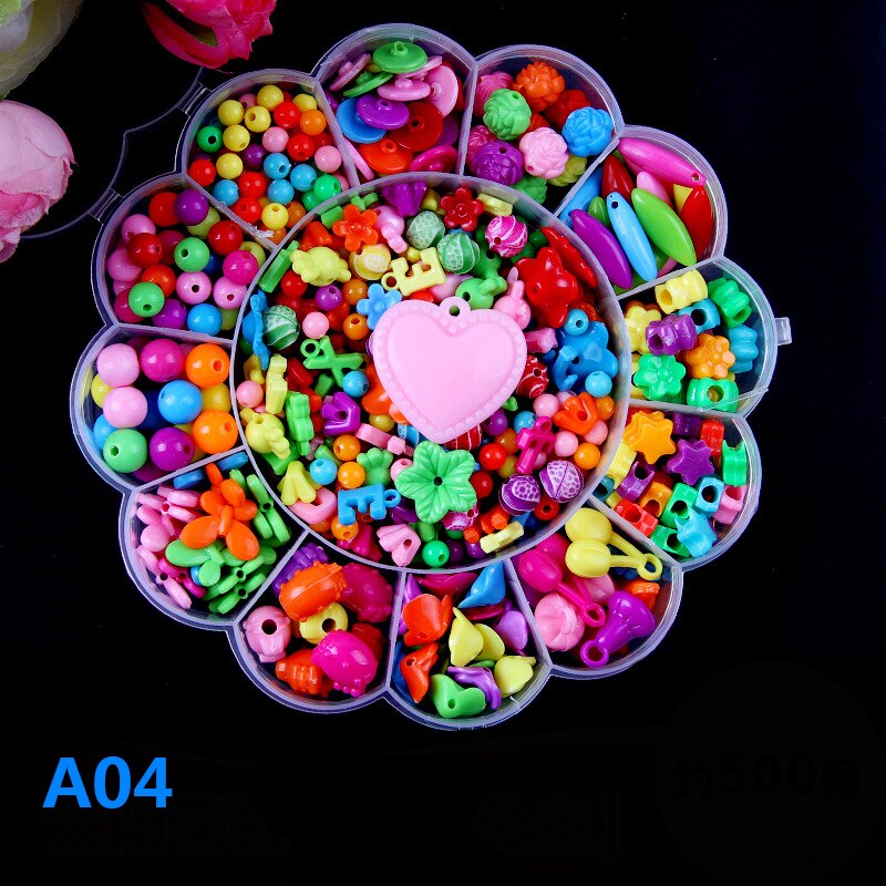 Pack Flower Jewery DIY Beads Necklace Bracelets Loose Beads Kids Decorative Beads Craft Making Suit Accessories: 4