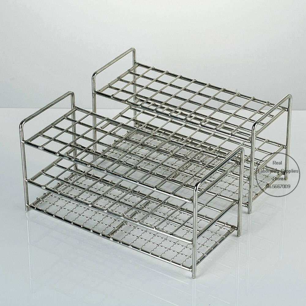 1PCS Lab Stainless Steel Wire 40 holes or 50holes Centritube Tube Holder Test Tube Rack for DIA 13/16/17/19/21/26/30/32mm Tubes