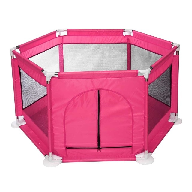 113*130*65Cm Baby Kinderbox Baby Hek Kinderen Spelen Yard Kids Ballenbad Peuter Indoor Speeltuin Voor pasgeboren Spelen Tent: Roze