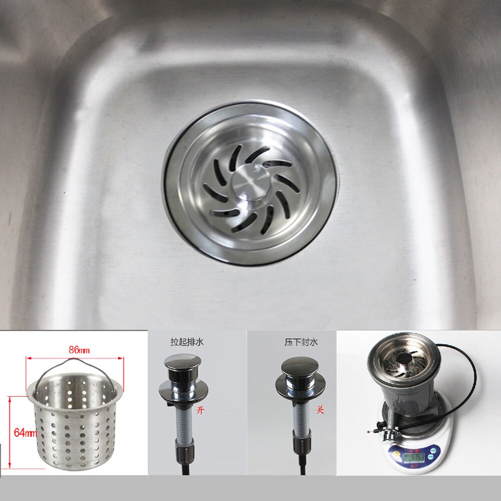 Talea 110mm/114mm/140mm flangeaftapningsvask håndvaskbord kabelregulator filter afløbsproppefilter bortskaffelse  xk217 c 006