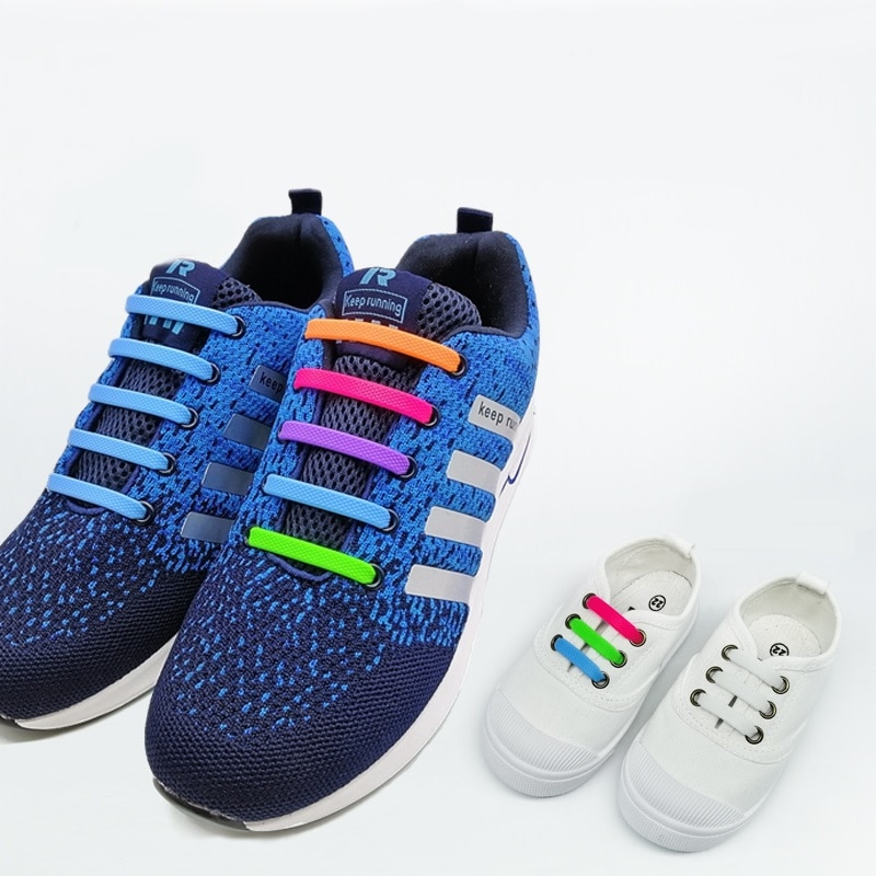 16 Teile/satz Silikon Elastische Schnürsenkel Spezielle Keine Krawatte Schnürsenkel SchnüSprosse freundlicher Erwachsene Turnschuhe Schnell Schuh Spitze