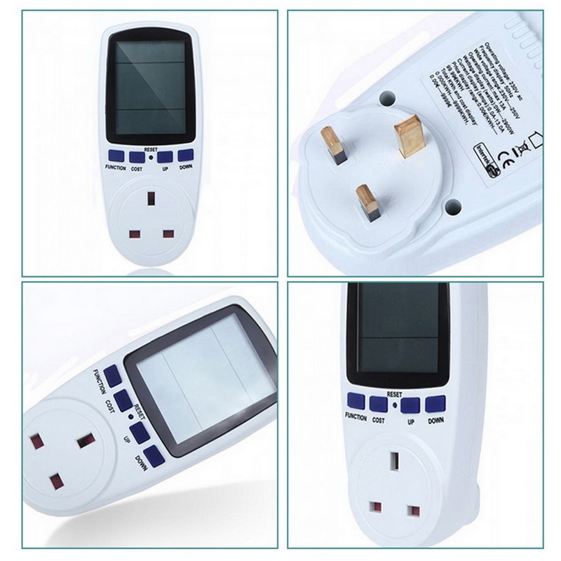 EU/UK/Australia Plug Type Power Consumption Power Energy Meter AC Power Meter Digital Voltmeter