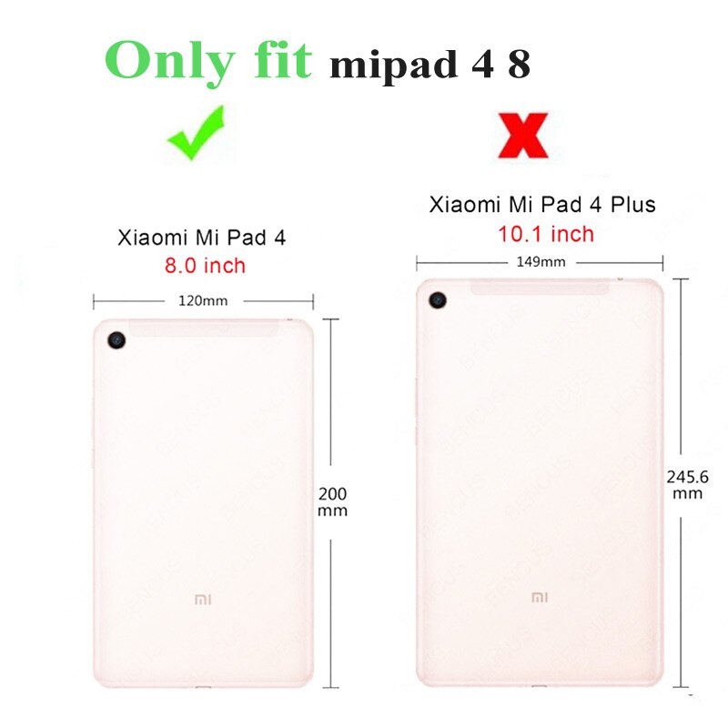 For Xiaomi Mi Pad 4 8.0 10.1 Case Ultra Thin Stand Silicone Soft Smart Cover for Xiaomi MiPad 4 Plus 10.1 Tablet Case + FilmPen