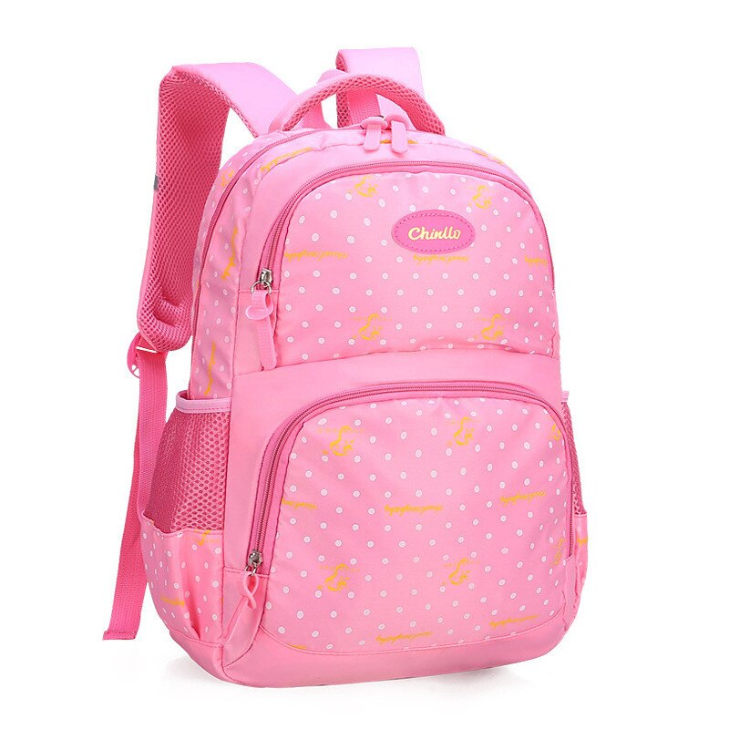 Cute School Bags backpack Reflective strip kids Princess Schoolbags High capacity Rucksack travel bags: pink
