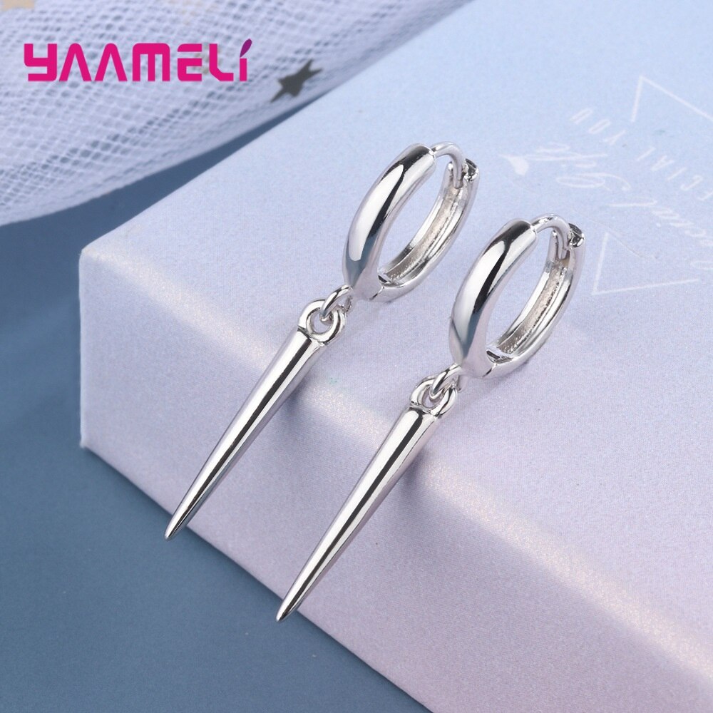 925 Sterling Silber Aussage Ohrringe Geometrische Tropfen Ohr Dekoration Pendientes für Nacht Club Party Zubehör Schmuck