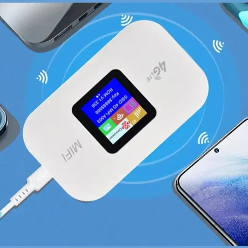 4g lte -reititin langaton wifi kannettava modeemi mini ulkokäyttöön tarkoitettu hotspotti taskukokoinen mifi 150 mbps sim-korttipaikan toistin 3000 mah