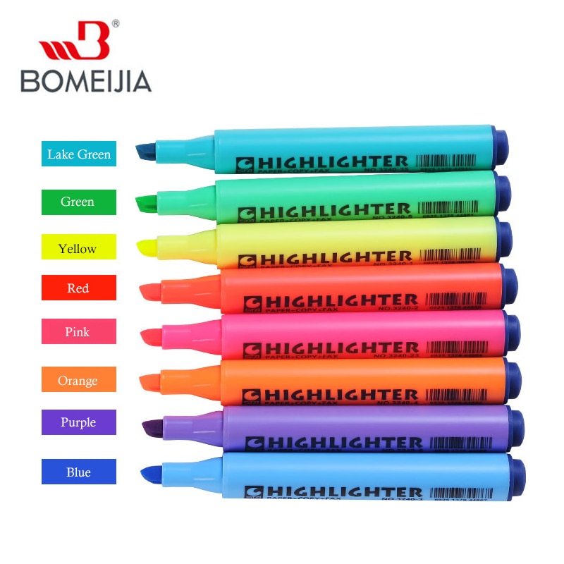 STA Markeerstiften Markers Bulk Fluorescerende Markeerstift Marker Pennen Pack van 8 Kleur Beitel Tip