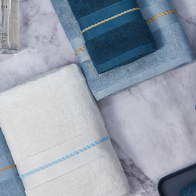 Lange-Nietje Katoen Handdoek Set Ster Hotel Luxe Satijn Handdoek Badhanddoek Thuis Super Zachte Absorberende Badkamer Gezicht handdoeken