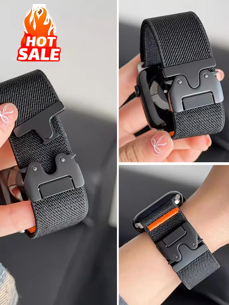 Bracelets de Parachute pour Apple watch 10 bandes 46mm 42mm 45mm Ultra 2 49mm 44mm 41mm bracelet en nylon correa iWatch série 9 8 SE 5 6 7