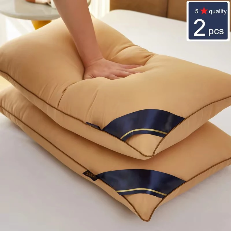 Hotel collection pillow – high-quality pillow for sleeping – supportive and comfortable, medium-firm, hypoallergenic: 43*73 / Yellow
