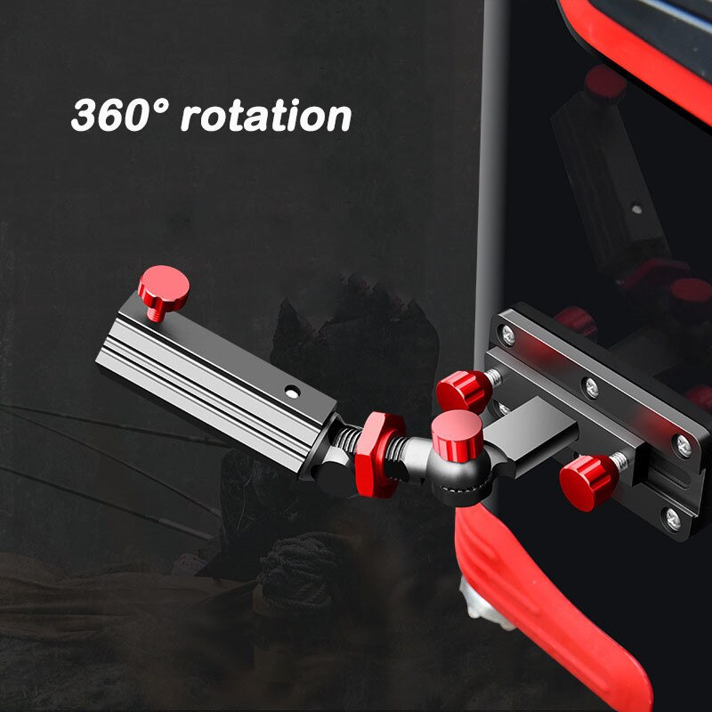 Fishing Rod Holder CNC Aluminum Magnesium Alloy Universal 360 Adjustable Fish Box Rod Rack Stand Support Fishing Accessories
