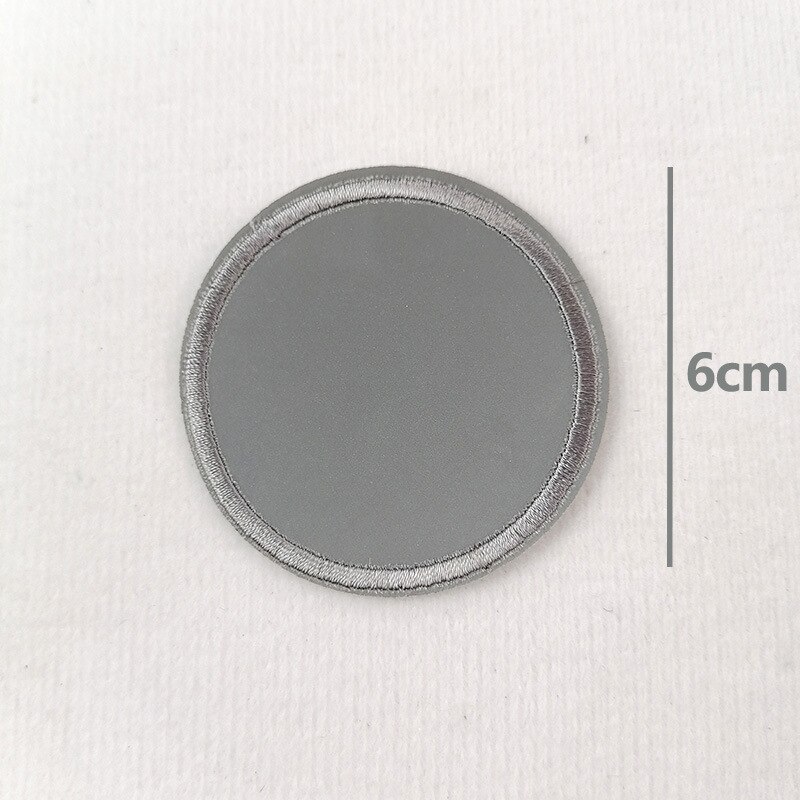 Multi-form varmeoverførende reflekterende tape stempling folie klistermærke vinyl film sølv jern på stof reflekterende klud gør-det-selv syning: Rund