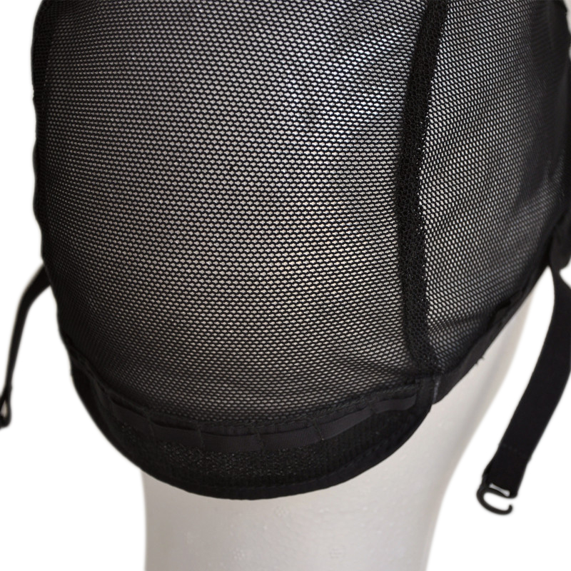 Bonnet de perruque noir pour la fabrication de perruques avec sangles réglables casquettes de tissage en maille sans colle